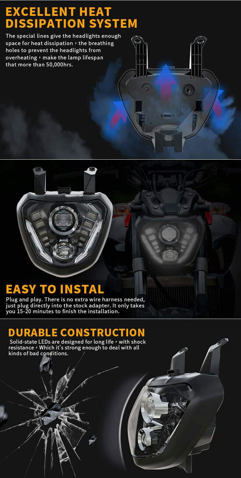 MT07 2018-2020 LED HEADLIGHT UPGRADE